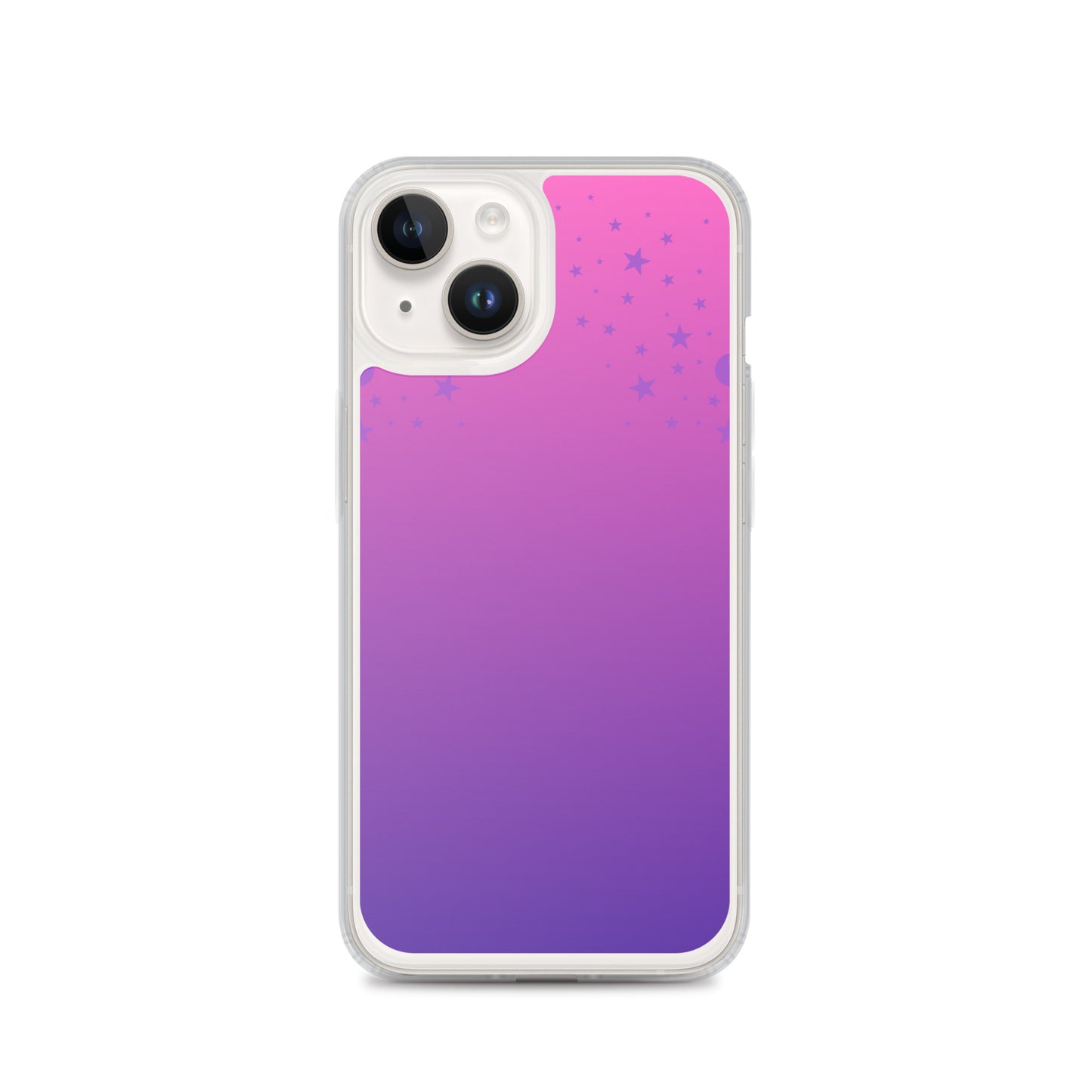 Purple Pink Gradient Star Clear Case for iPhone®