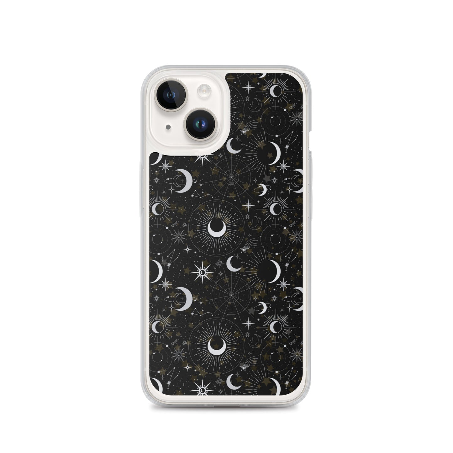 Silver Black Moon Clear Case for iPhone®