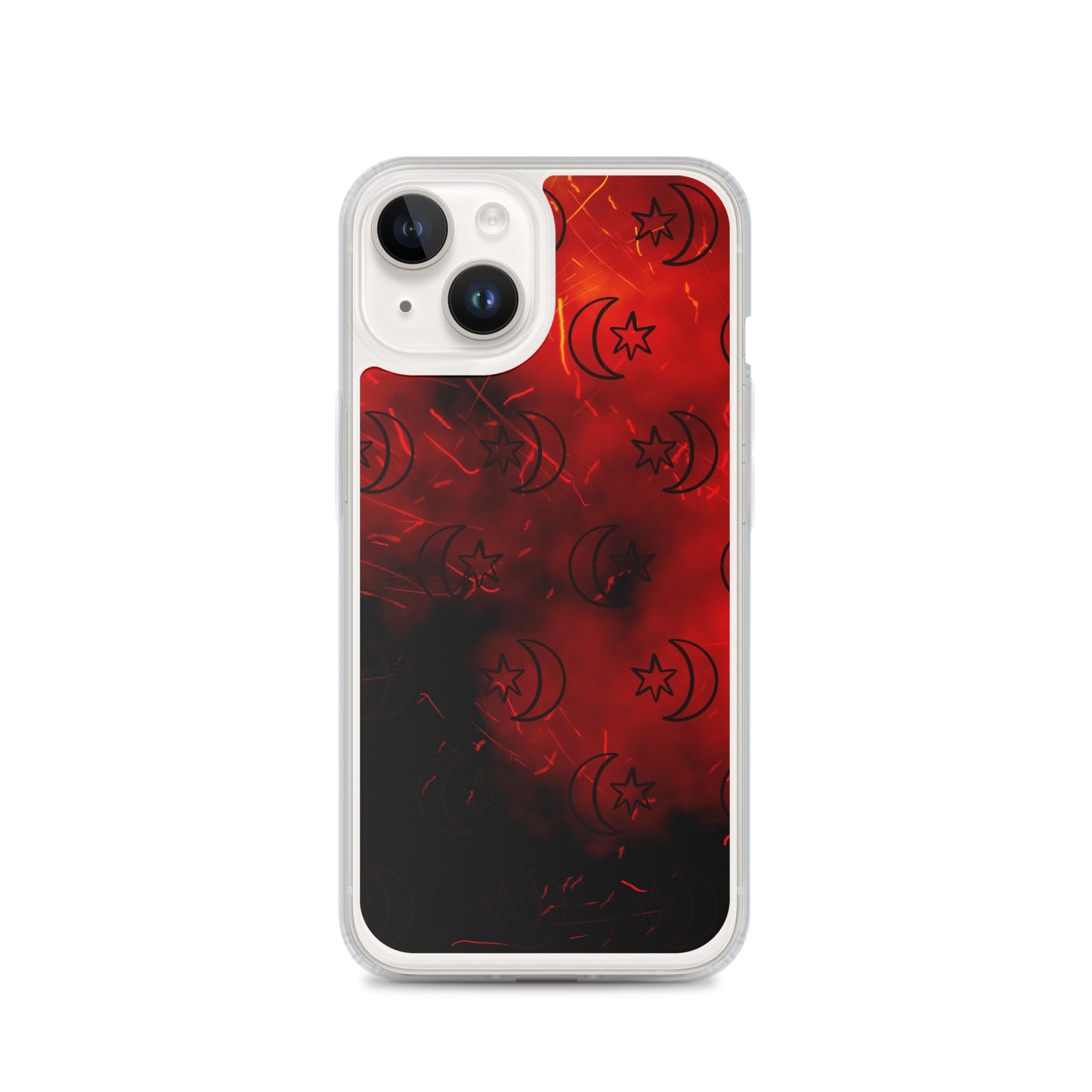 Red Moon Star Clear Case for iPhone®