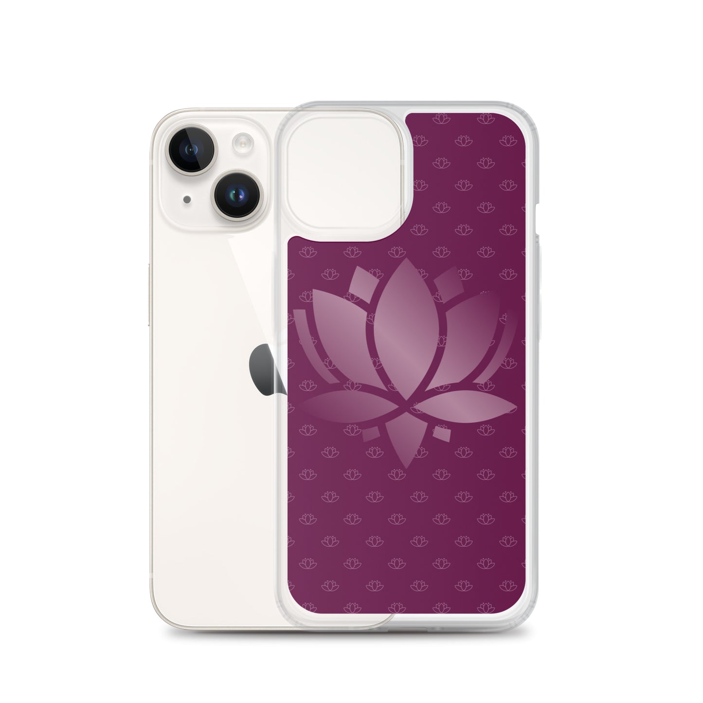 Lotus Flower Purple Power Clear Case for iPhone®