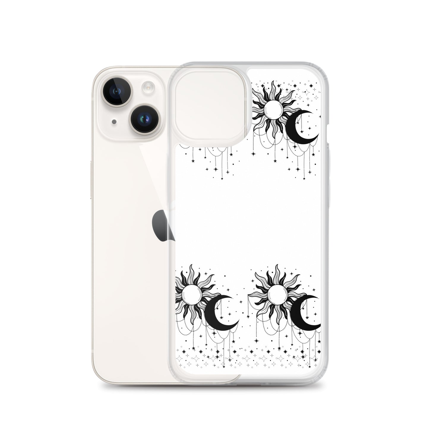 Black White Sun Moon Clear Case for iPhone®