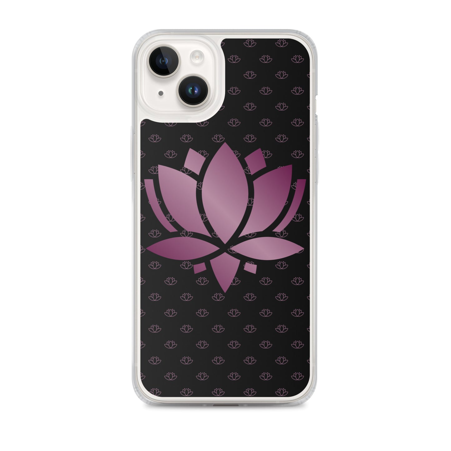 Lotus Flower Black Purple Power Clear Case for iPhone®