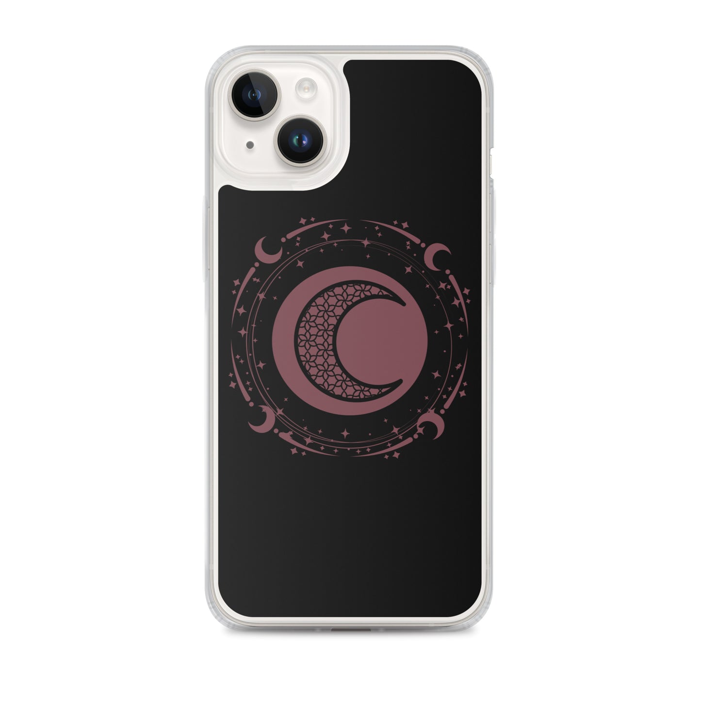 Moon Star Black Purple Peace Clear Case for iPhone®