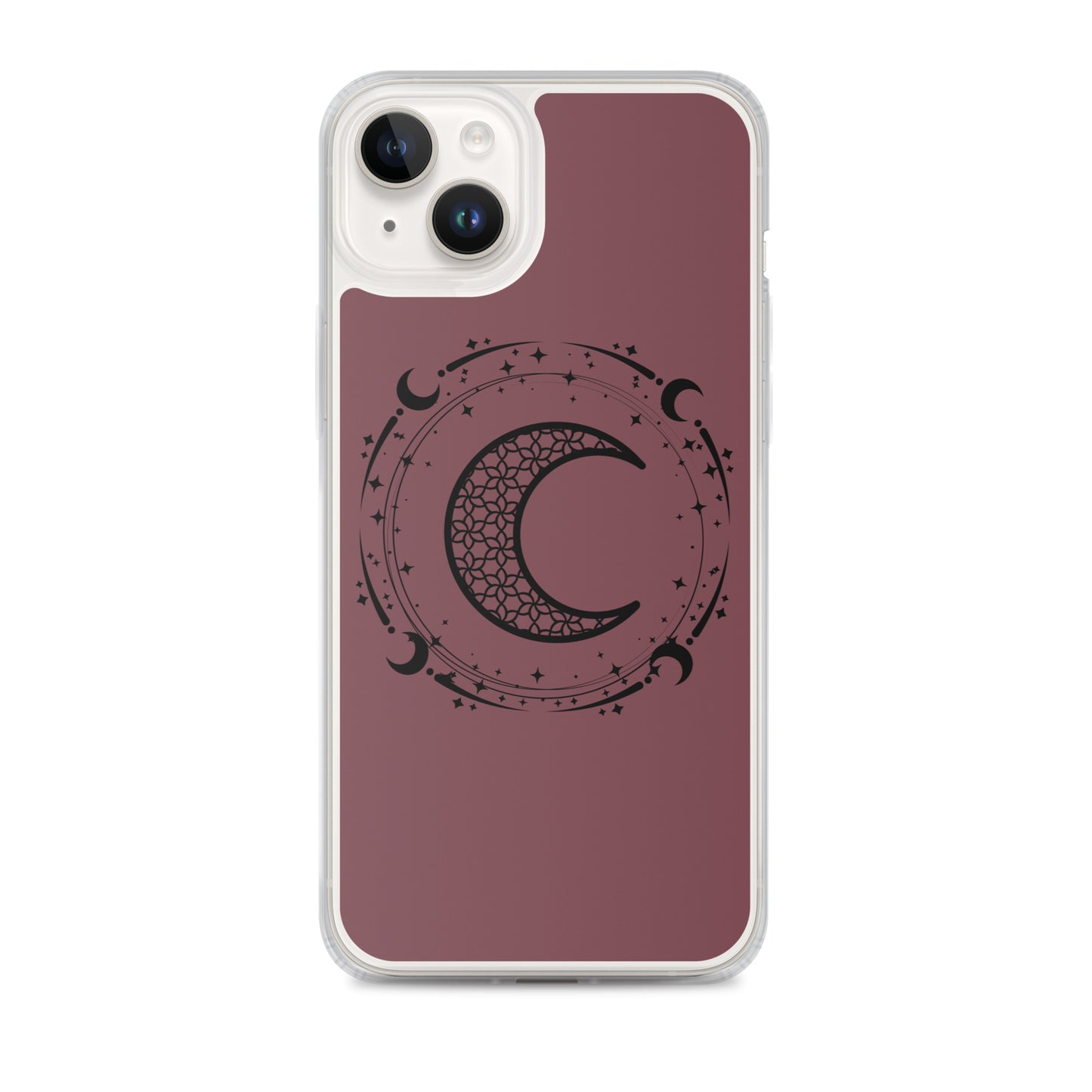 Moon Star Circle Purple Peace Clear Case for iPhone®