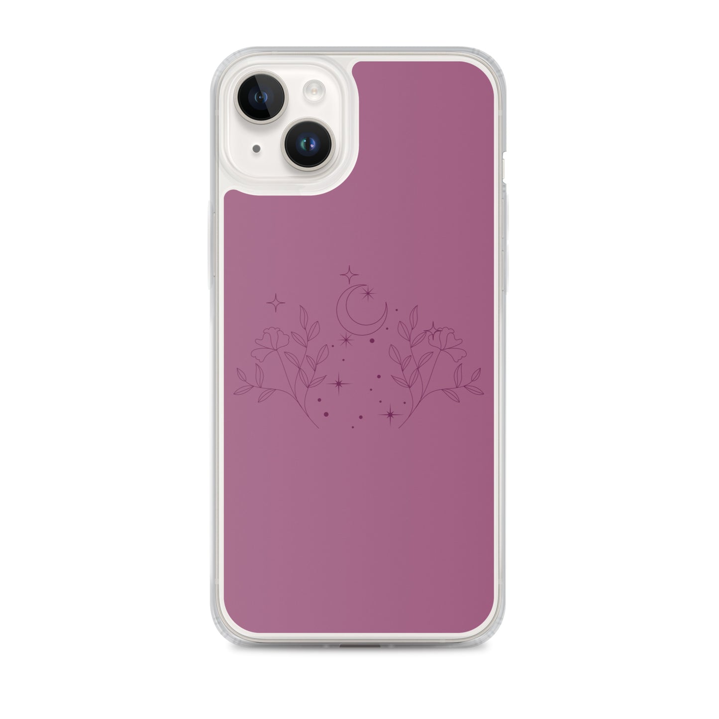 Flower Moon Warm Pink Clear Case for iPhone®