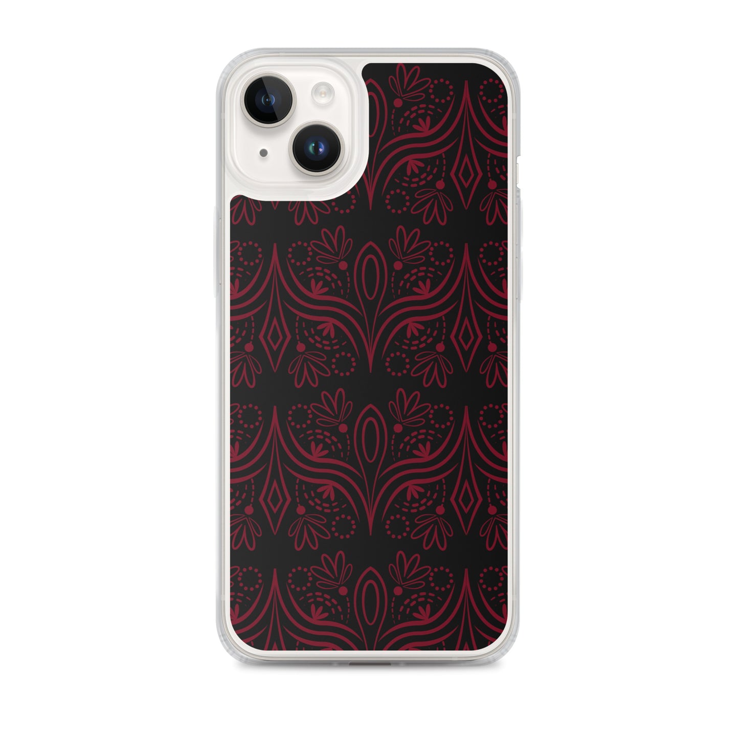 Geometric Black Star Red Clear Case for iPhone®