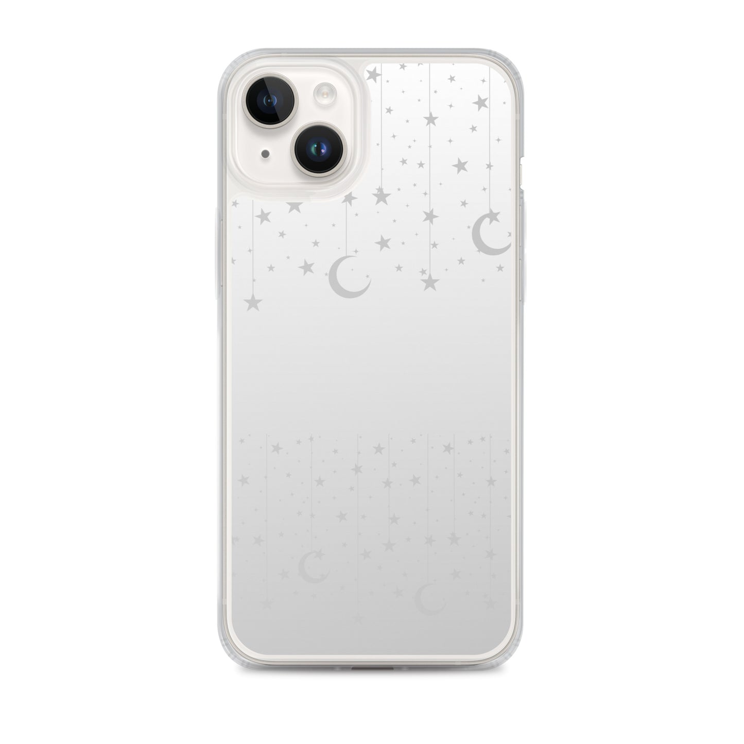 Silver Grey Moon Star Clear Case for iPhone®