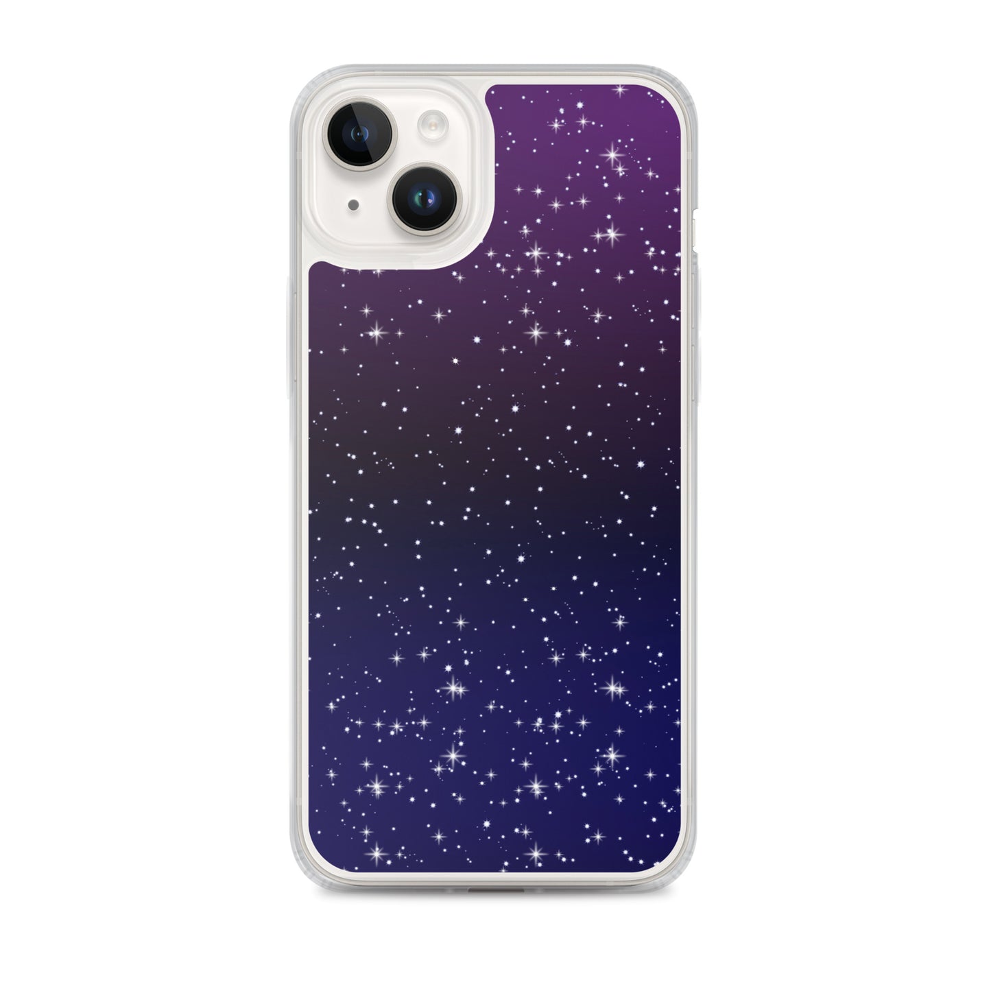 Purple Black Star Galaxy Clear Case for iPhone®