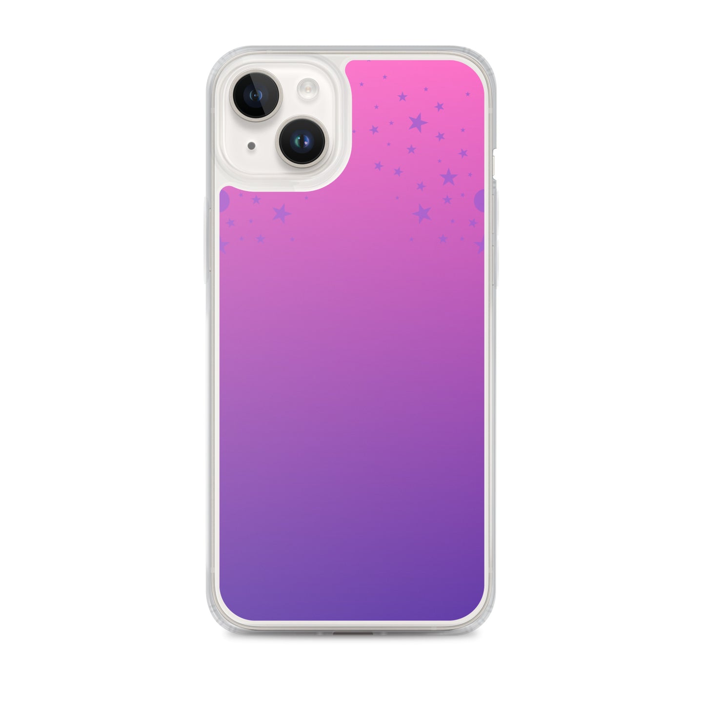 Purple Pink Gradient Star Clear Case for iPhone®