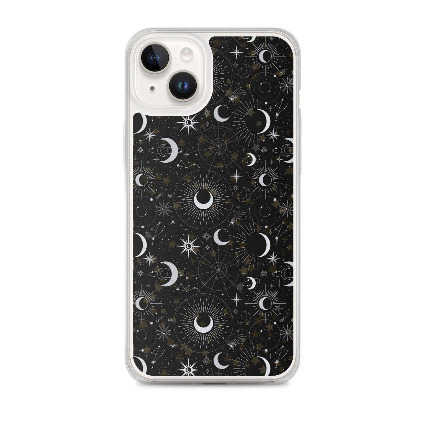 Silver Black Moon Clear Case for iPhone®