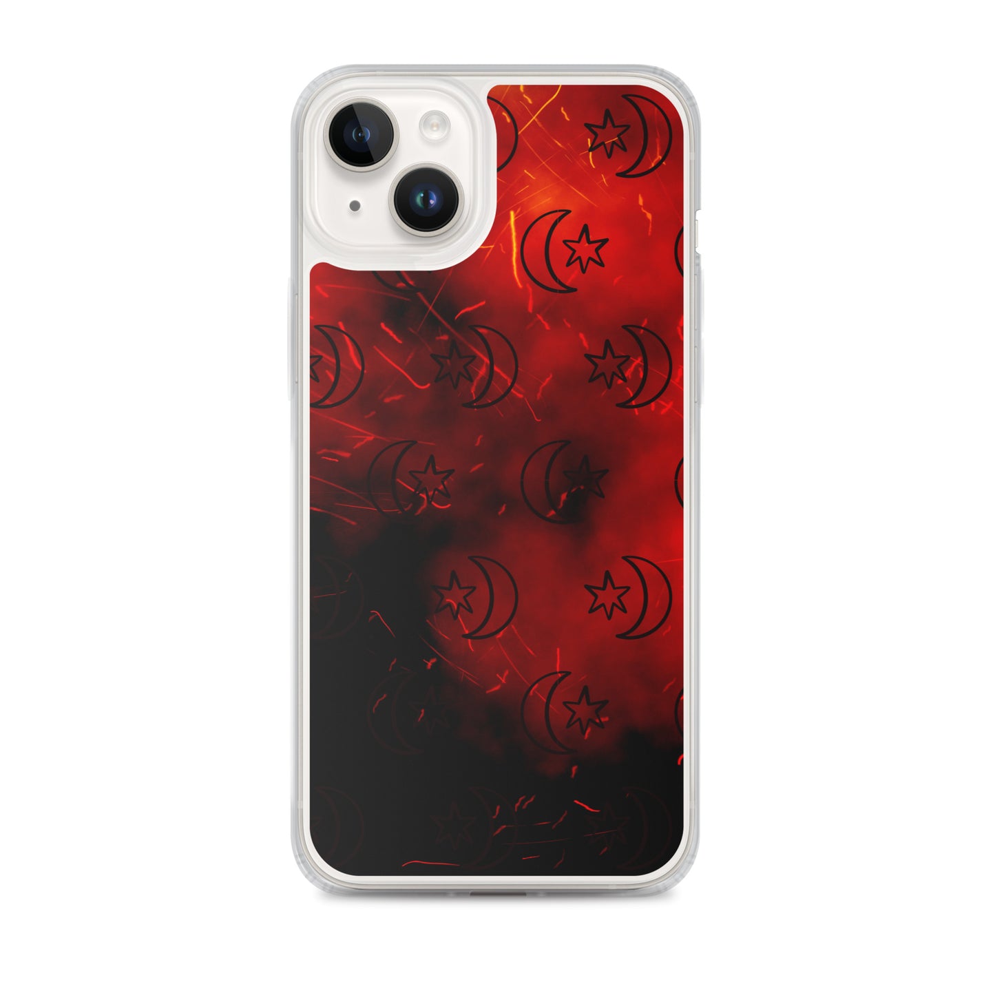 Red Moon Star Clear Case for iPhone®