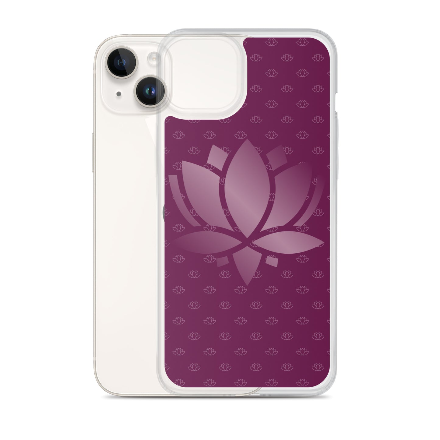 Lotus Flower Purple Power Clear Case for iPhone®