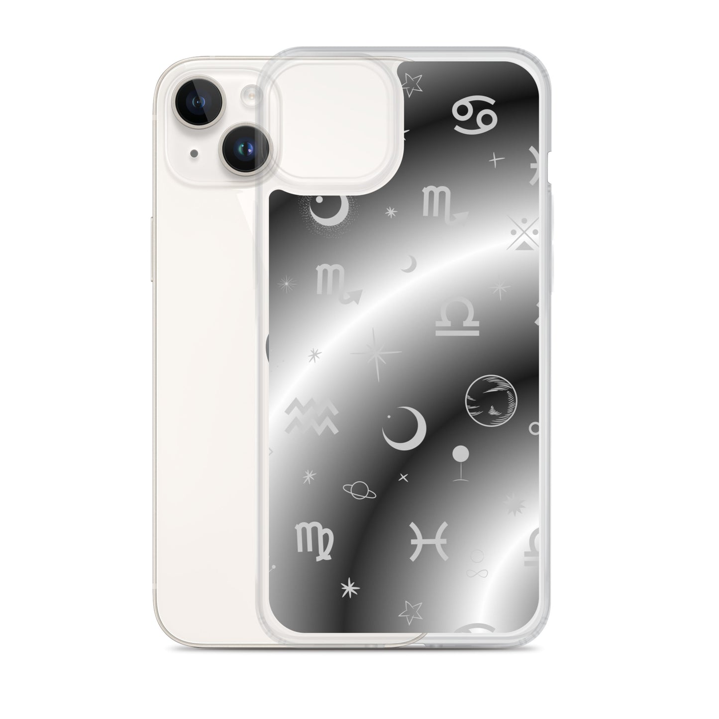 Black White Zodiac Clear Case for iPhone®