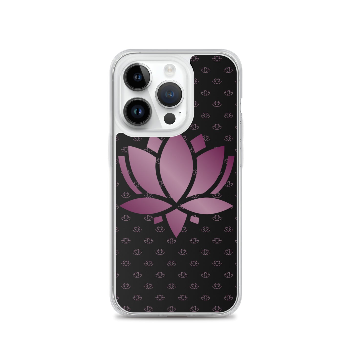 Lotus Flower Black Purple Power Clear Case for iPhone®