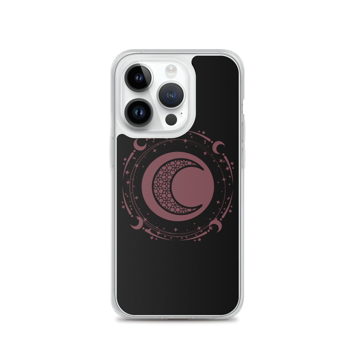 Moon Star Black Purple Peace Clear Case for iPhone®