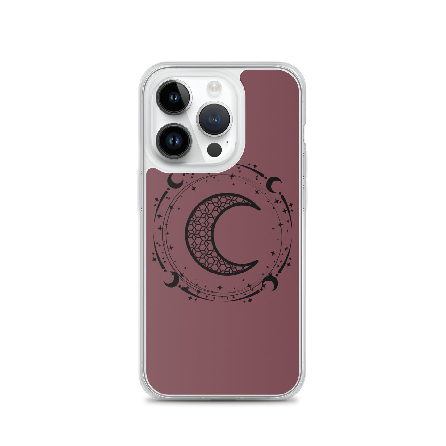 Moon Star Circle Purple Peace Clear Case for iPhone®