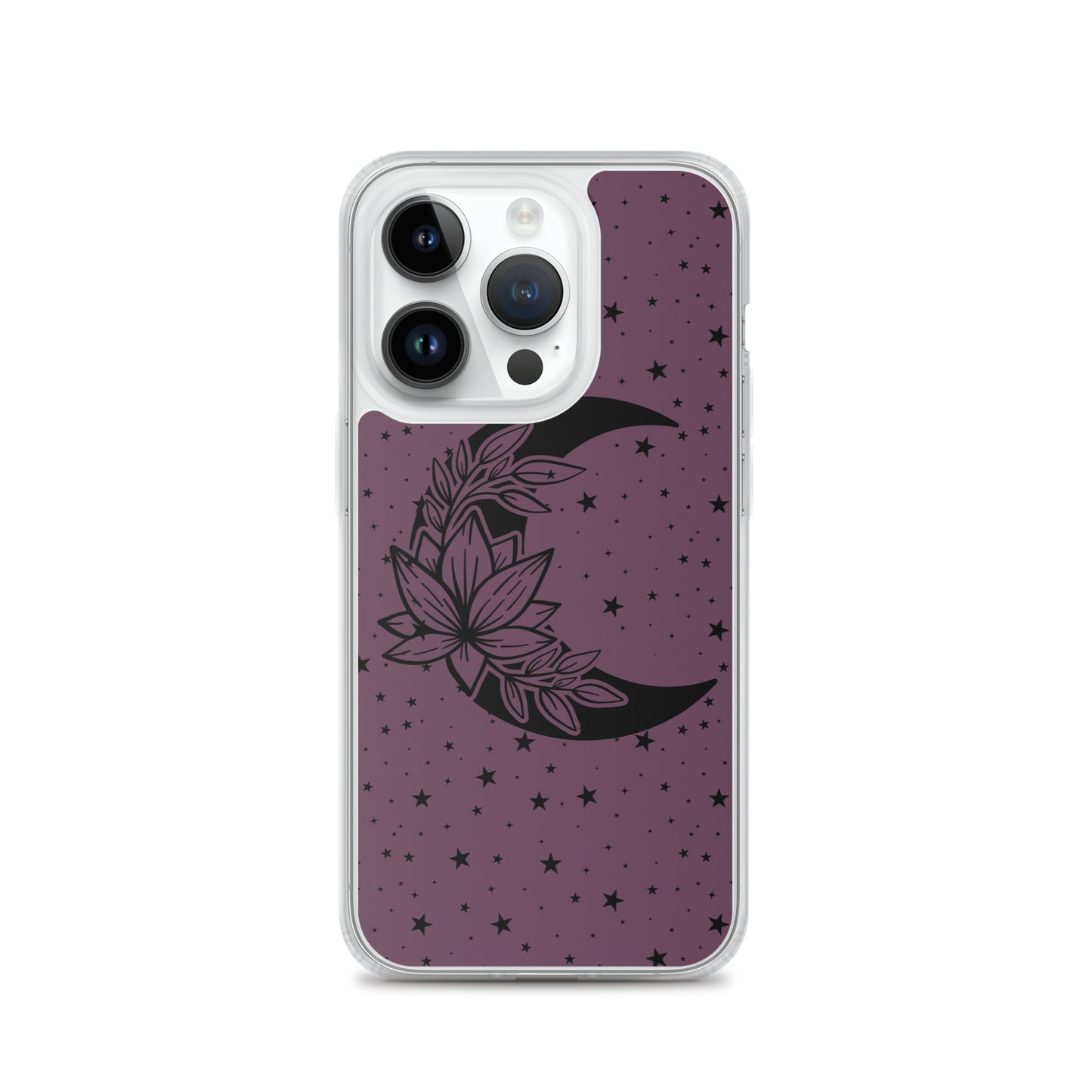 Floral Moon Star Purple Play Clear Case for iPhone®