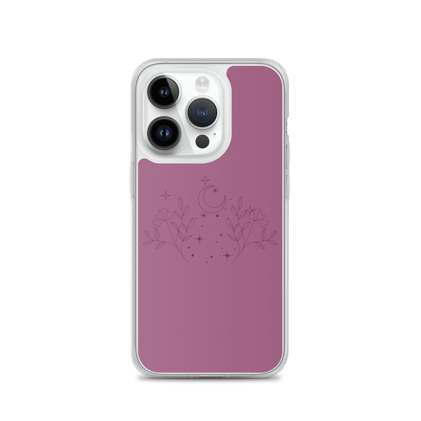 Flower Moon Warm Pink Clear Case for iPhone®