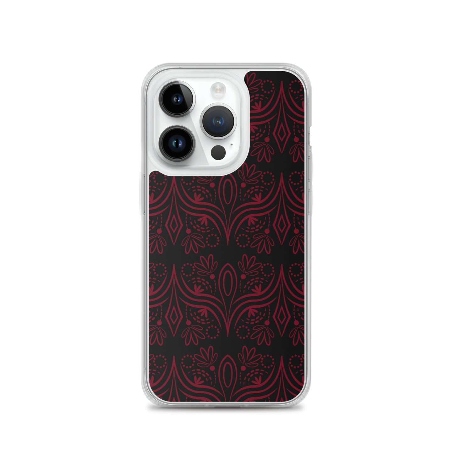 Geometric Black Star Red Clear Case for iPhone®