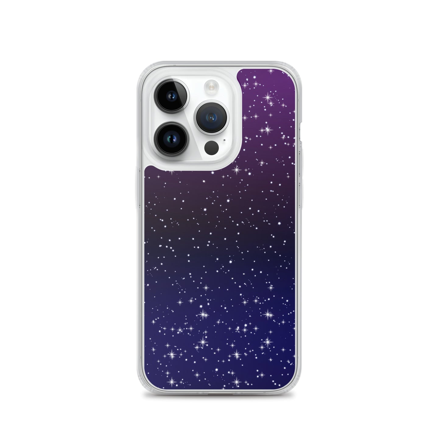 Purple Black Star Galaxy Clear Case for iPhone®