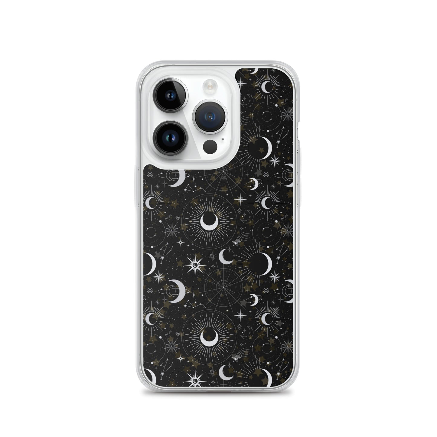 Silver Black Moon Clear Case for iPhone®