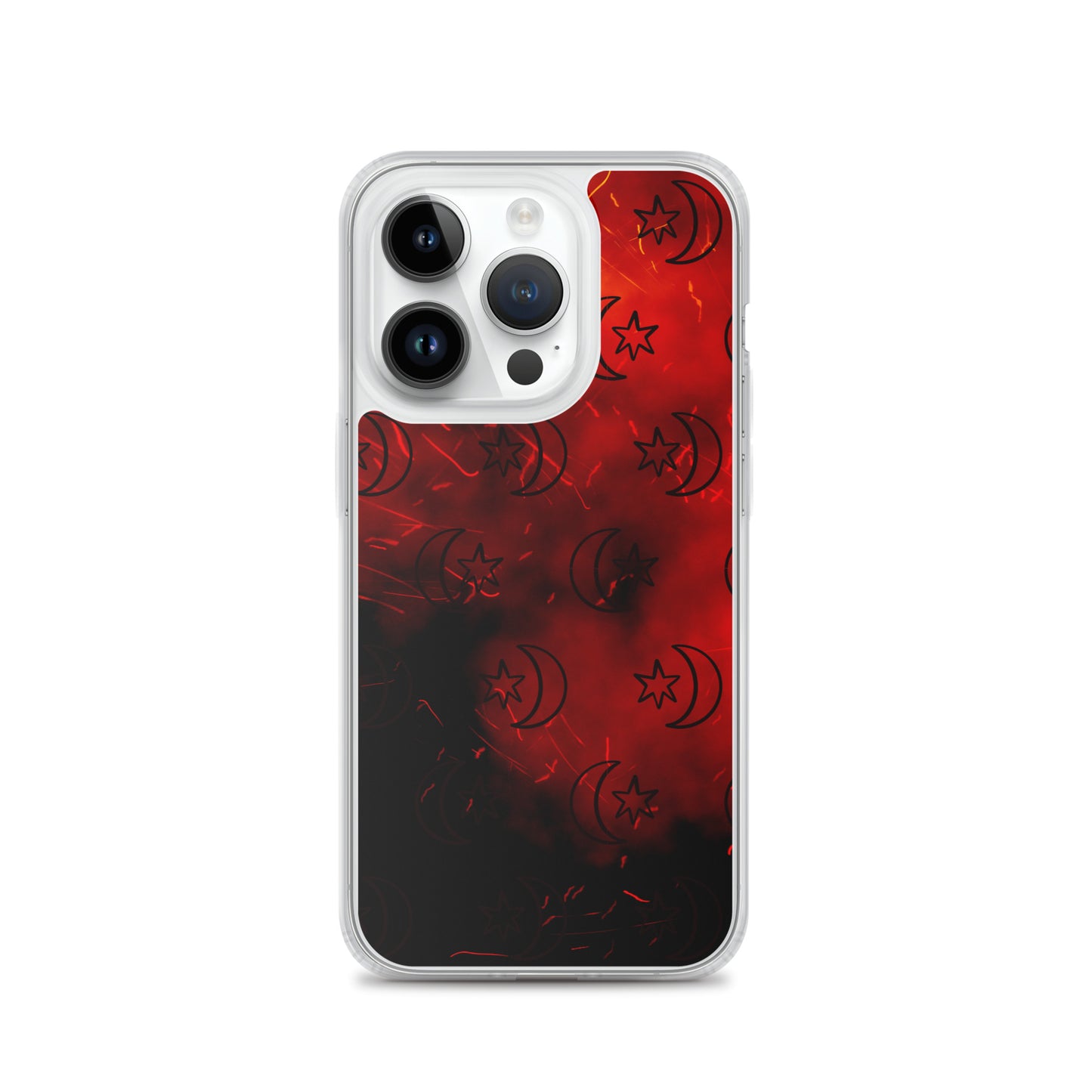 Red Moon Star Clear Case for iPhone®