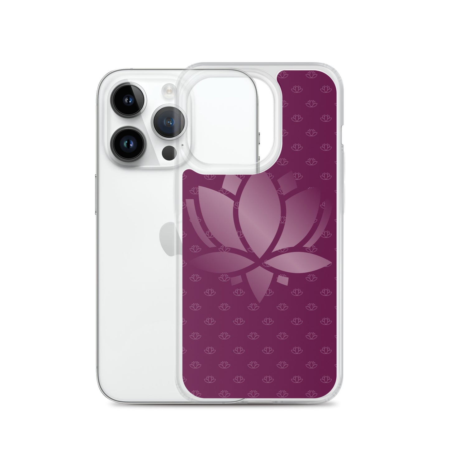 Lotus Flower Purple Power Clear Case for iPhone®