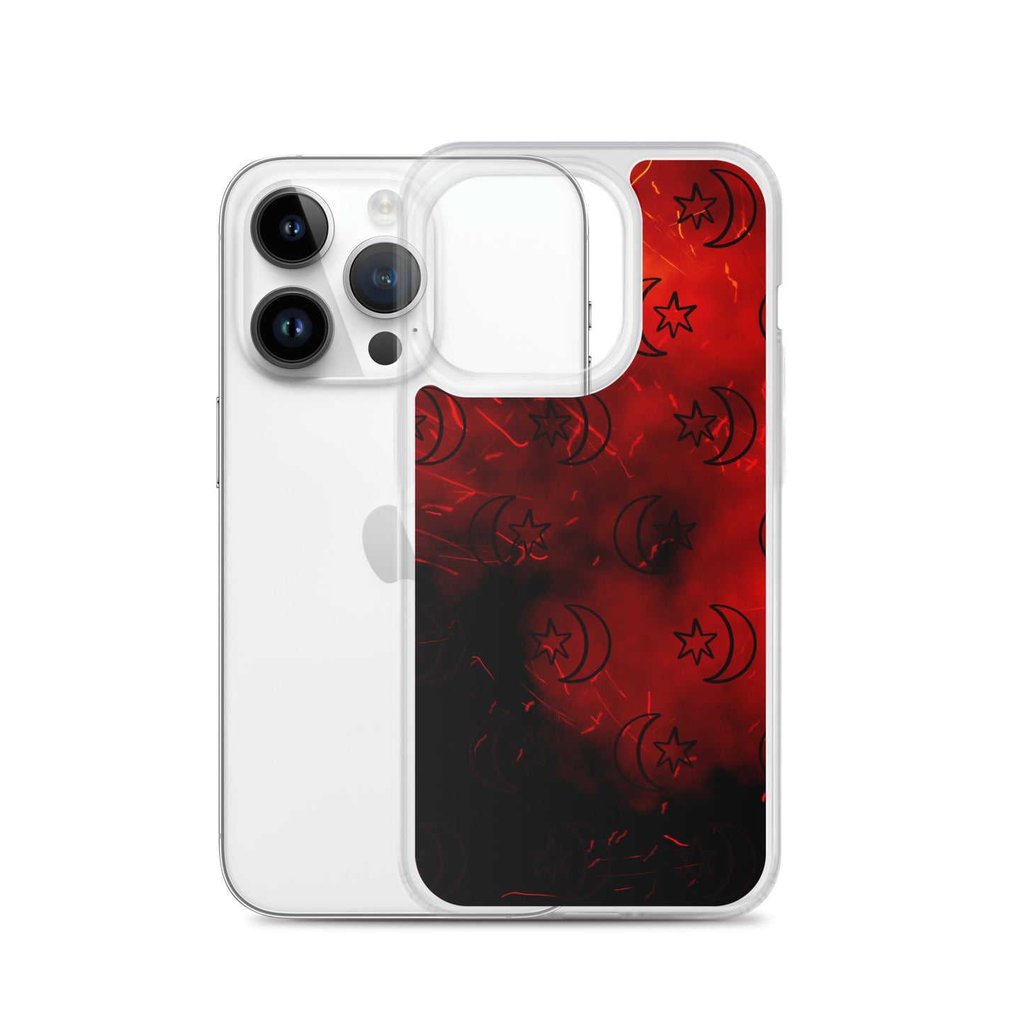 Red Moon Star Clear Case for iPhone®