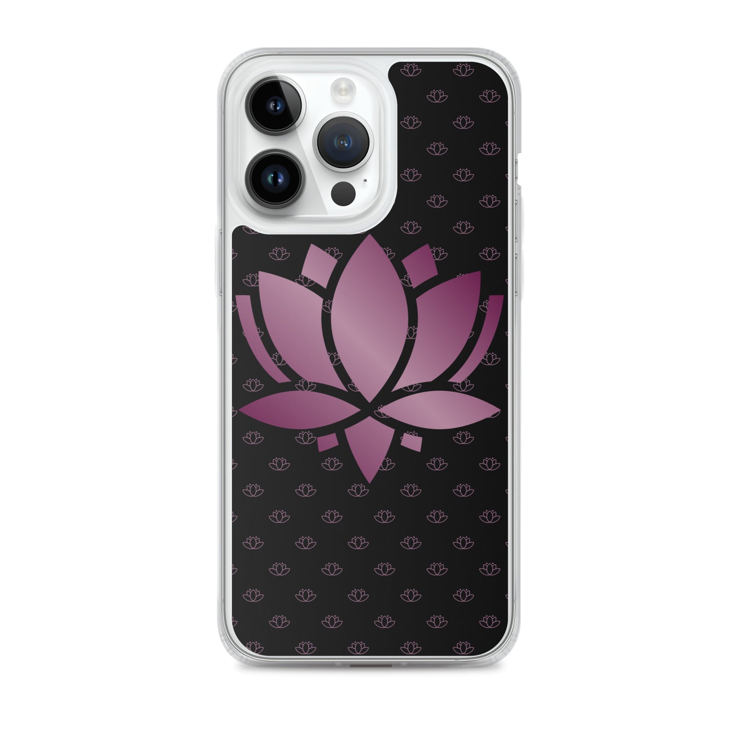 Lotus Flower Black Purple Power Clear Case for iPhone®