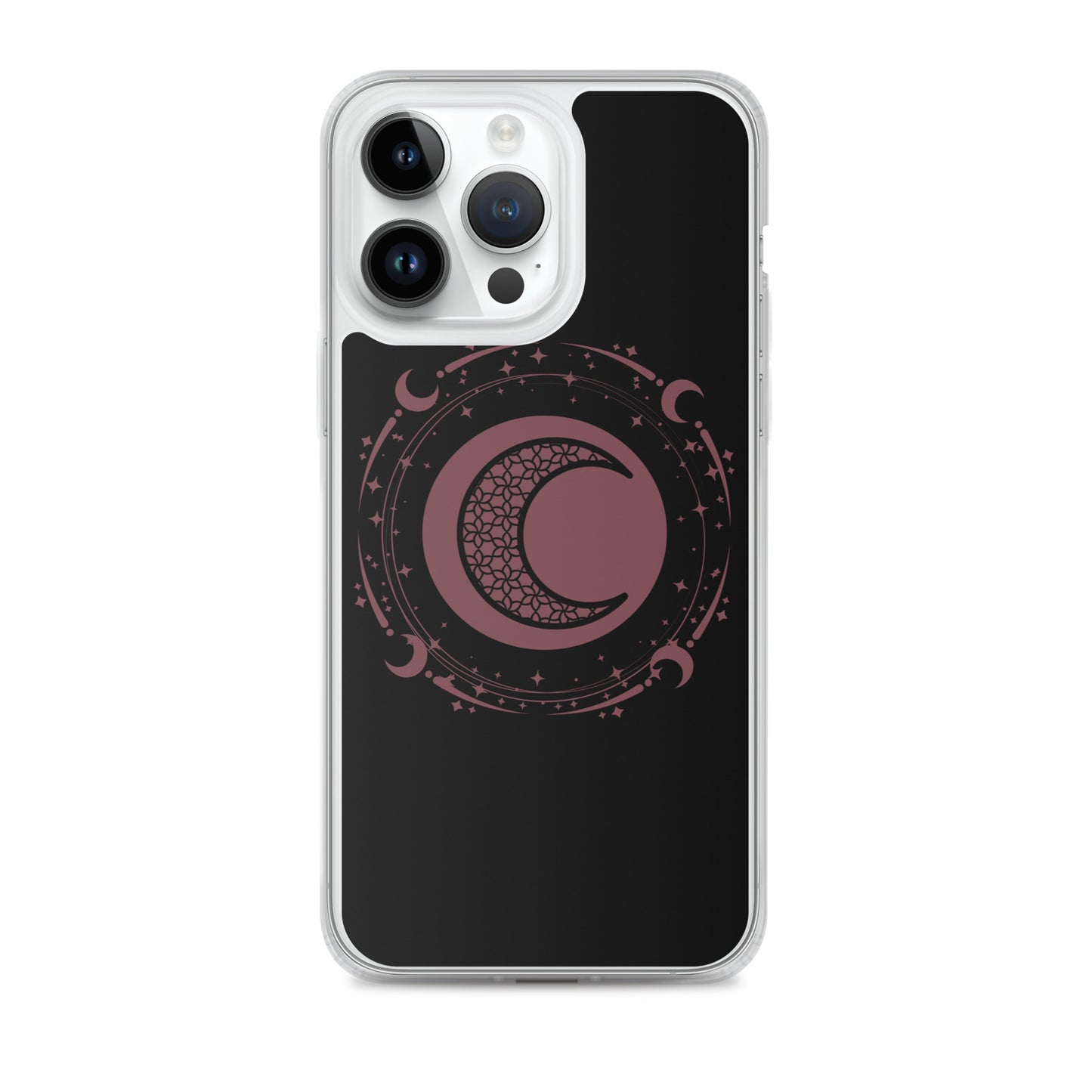 Moon Star Black Purple Peace Clear Case for iPhone®