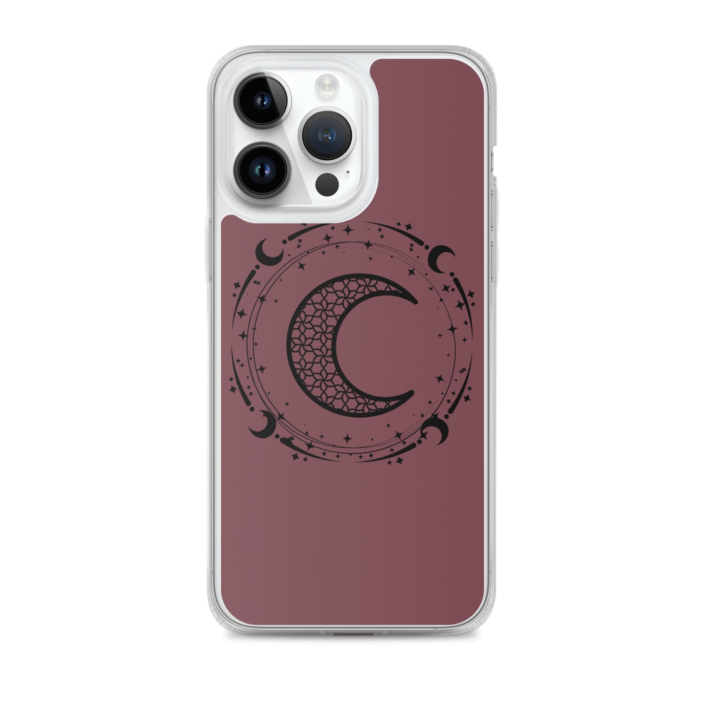 Moon Star Circle Purple Peace Clear Case for iPhone®