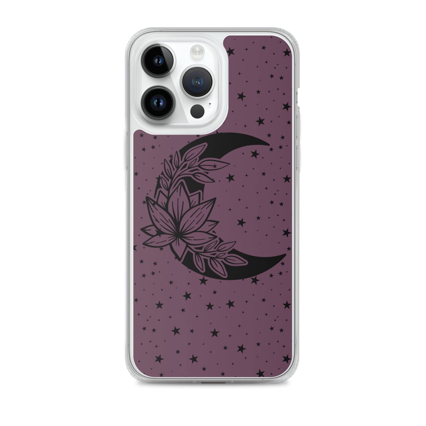 Floral Moon Star Purple Play Clear Case for iPhone®