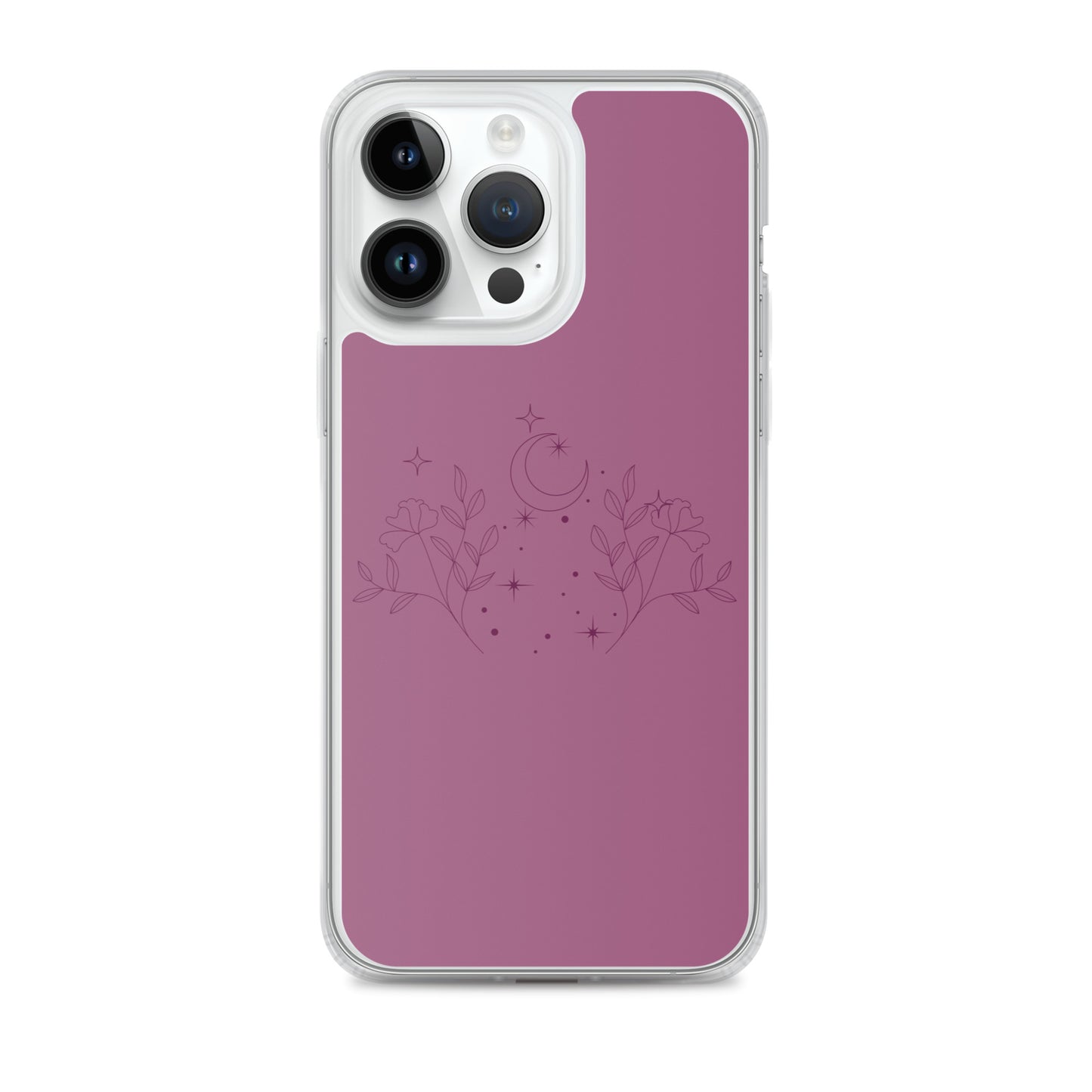 Flower Moon Warm Pink Clear Case for iPhone®