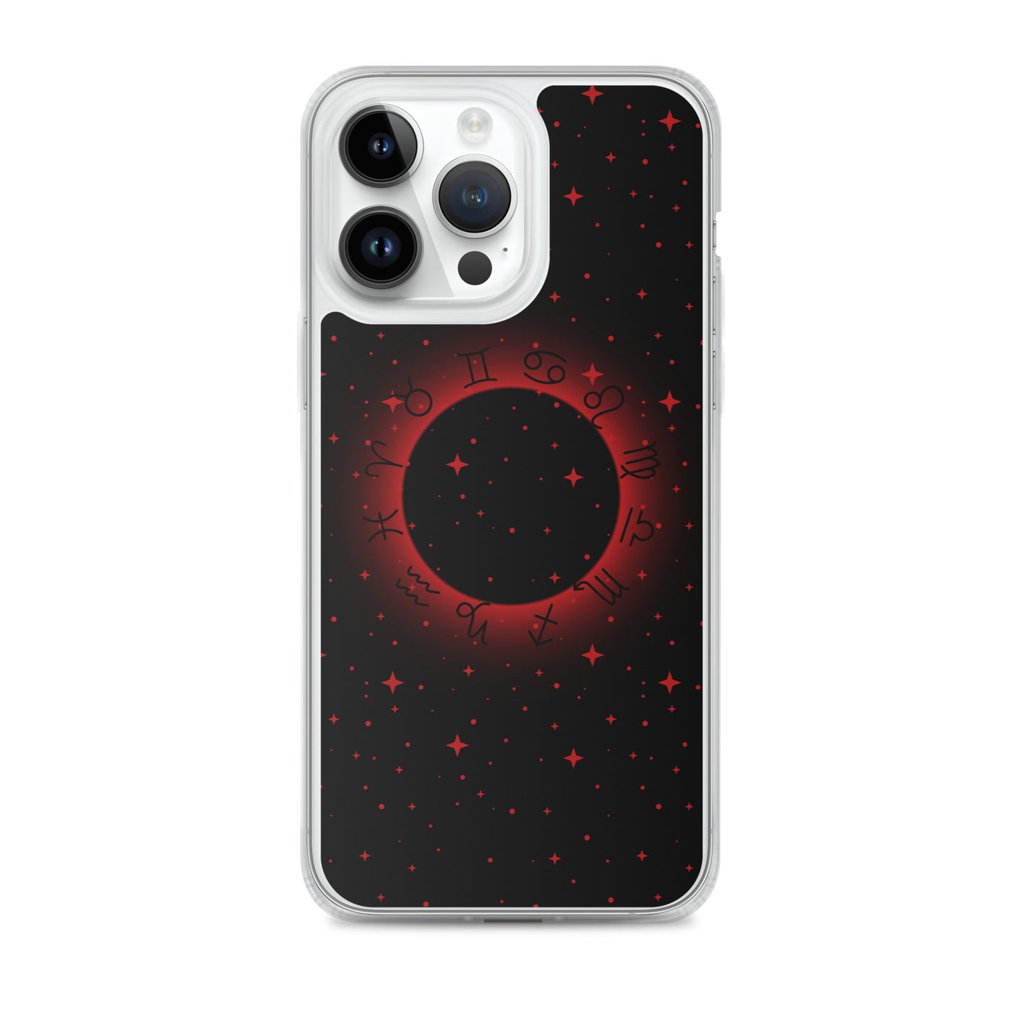 Star Zodiac Black Fire Red Clear Case for iPhone®