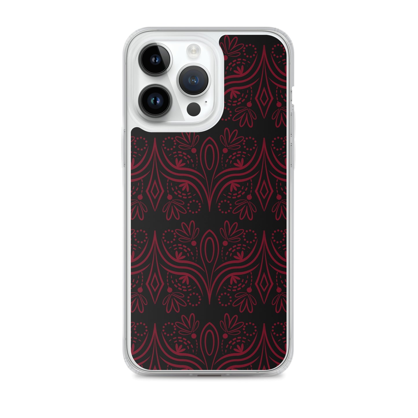 Geometric Black Star Red Clear Case for iPhone®