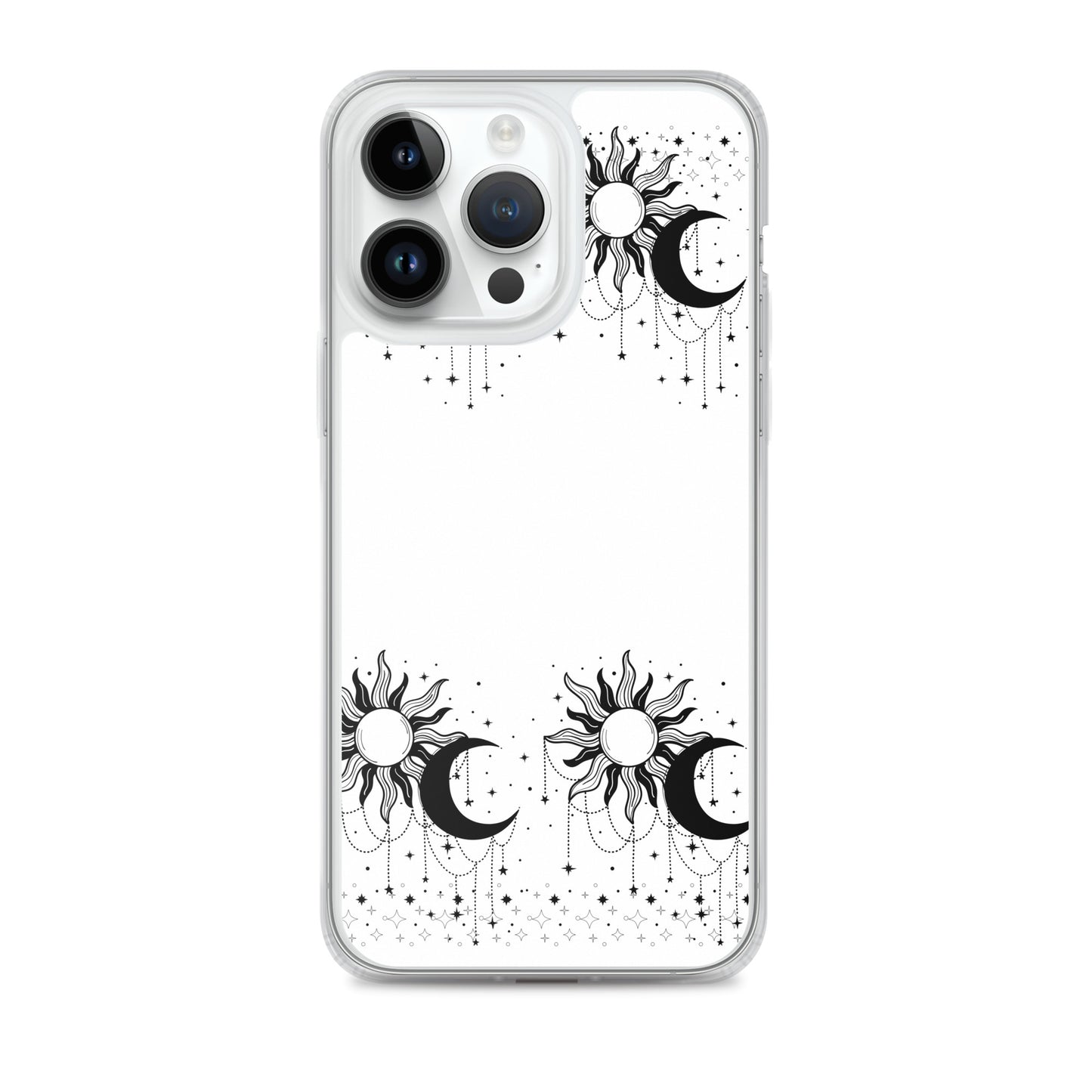 Black White Sun Moon Clear Case for iPhone®