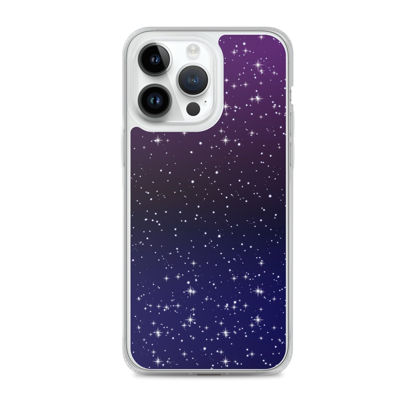 Purple Black Star Galaxy Clear Case for iPhone®