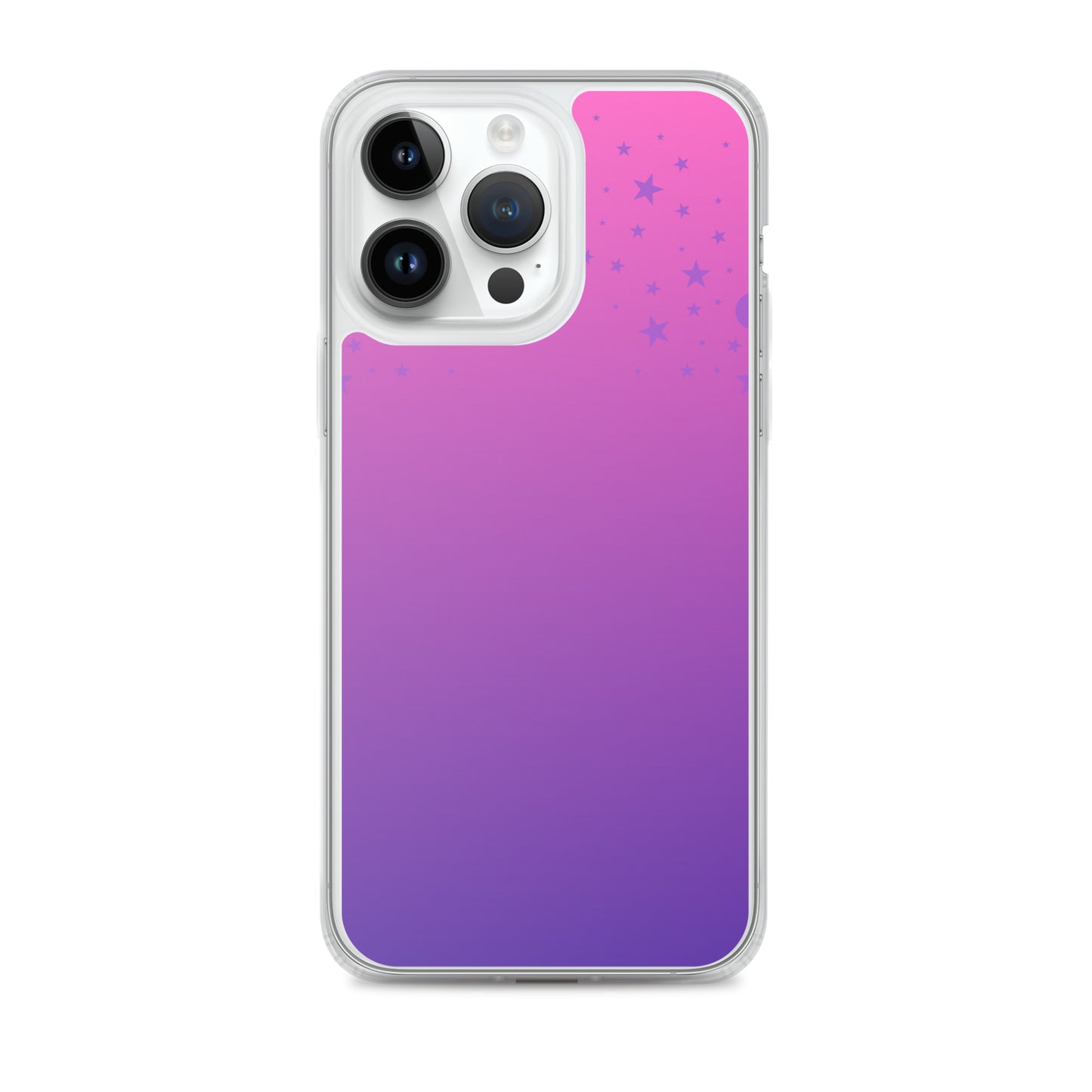 Purple Pink Gradient Star Clear Case for iPhone®