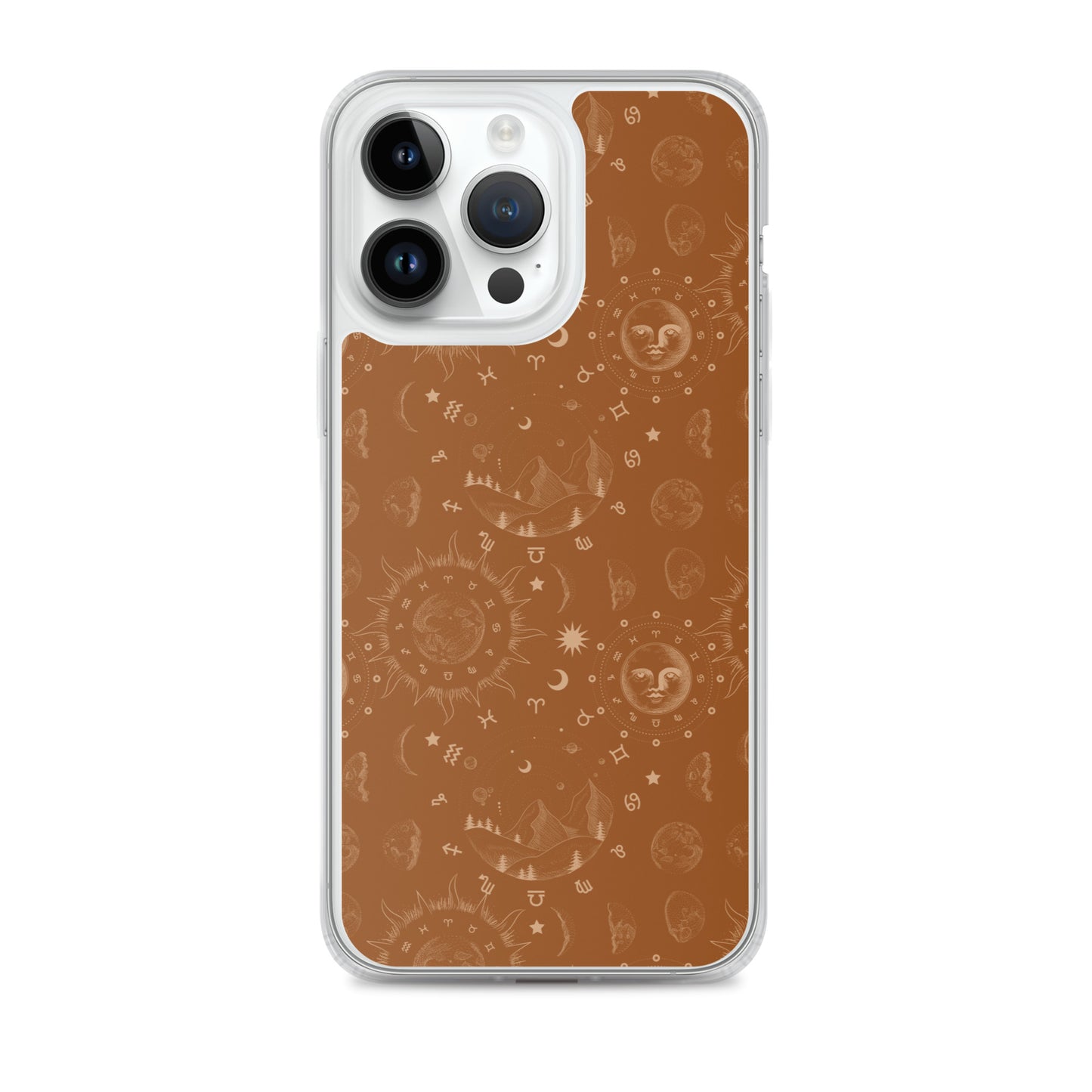 Saddle Brown Moon Galaxy Clear Case for iPhone®