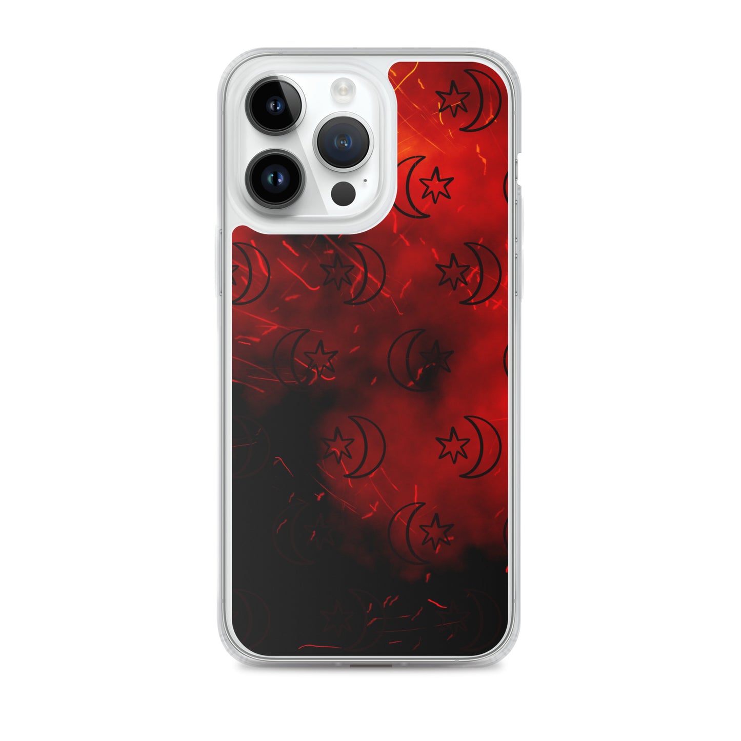 Red Moon Star Clear Case for iPhone®