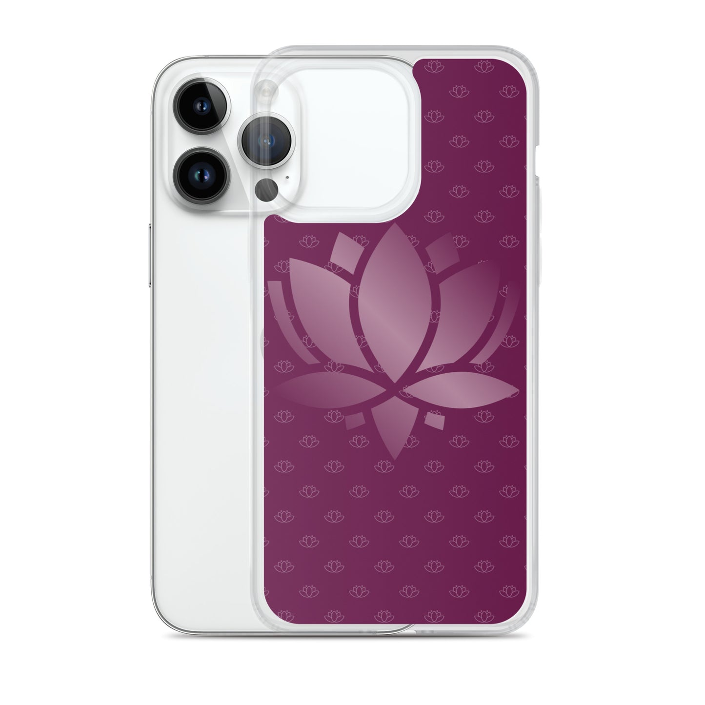 Lotus Flower Purple Power Clear Case for iPhone®