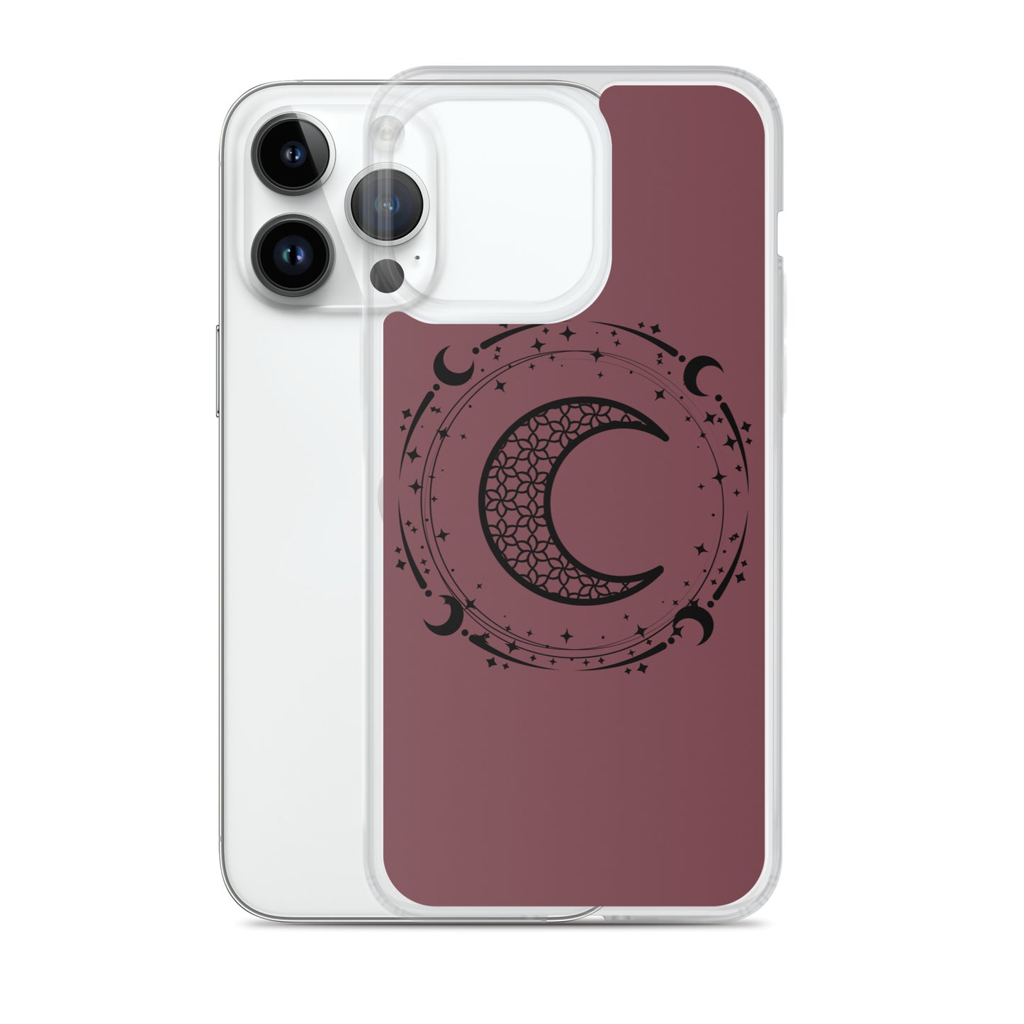 Moon Star Circle Purple Peace Clear Case for iPhone®