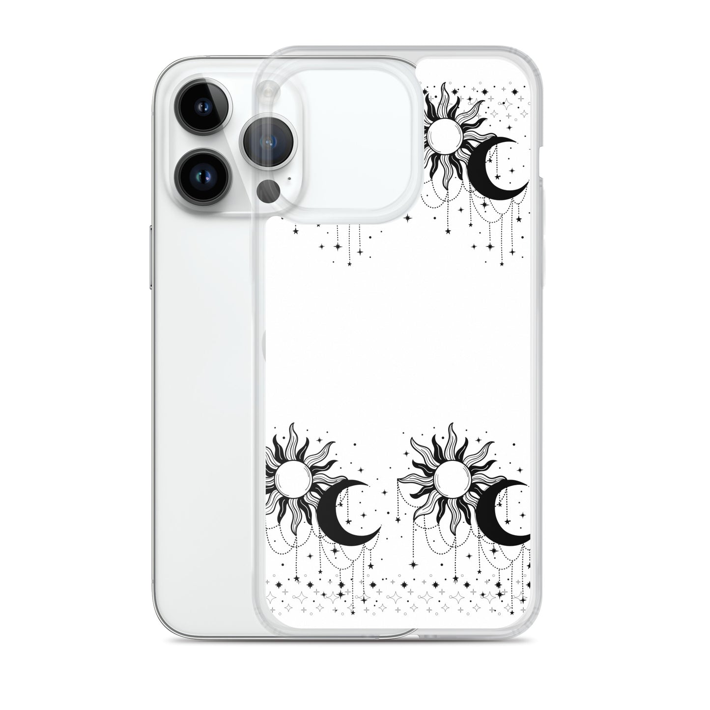 Black White Sun Moon Clear Case for iPhone®