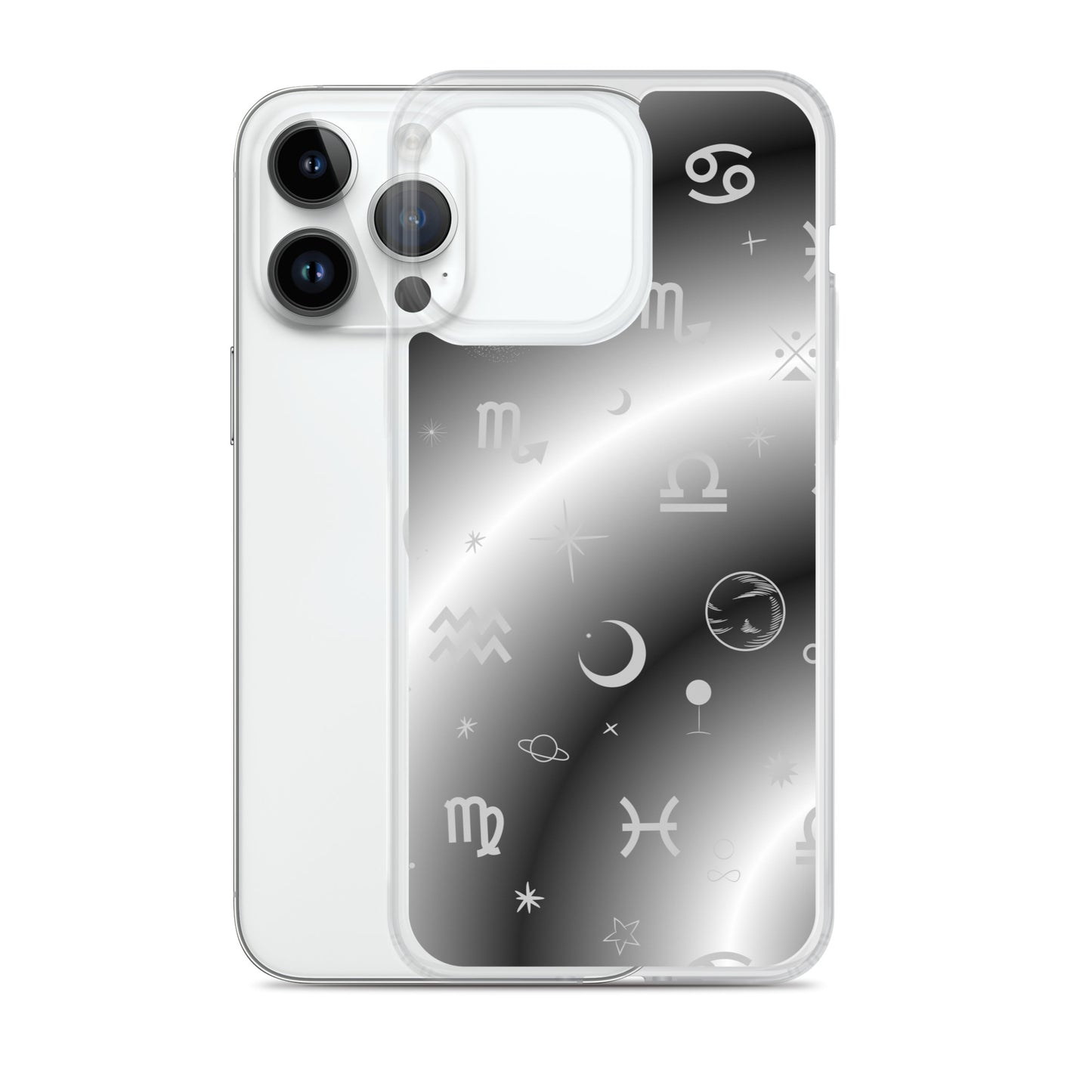 Black White Zodiac Clear Case for iPhone®