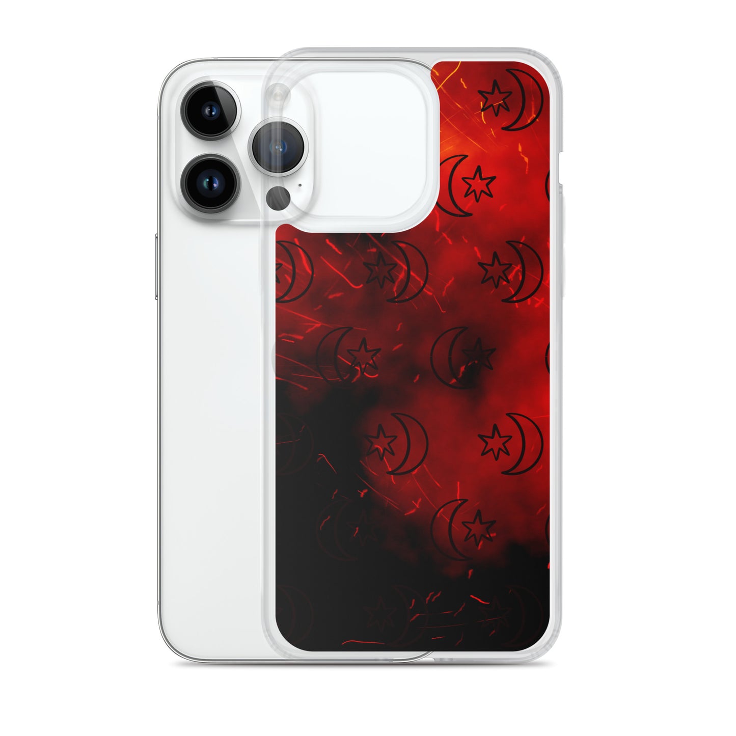 Red Moon Star Clear Case for iPhone®