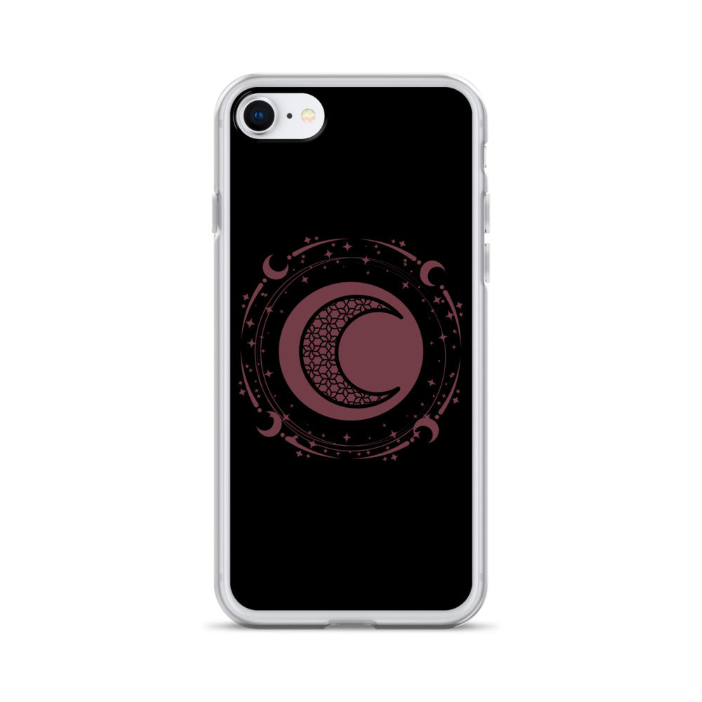 Moon Star Black Purple Peace Clear Case for iPhone®