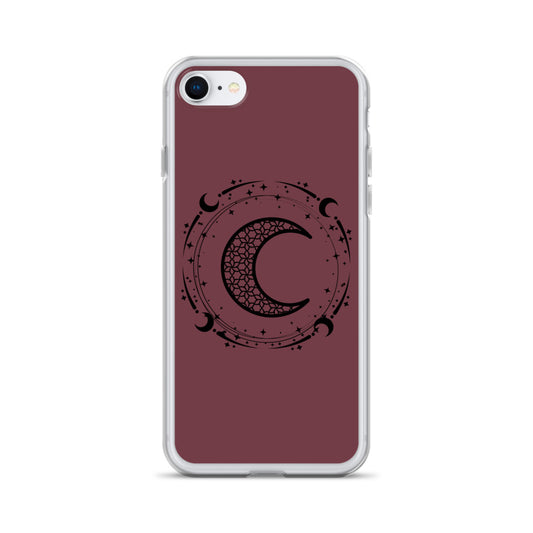 Moon Star Circle Purple Peace Clear Case for iPhone®