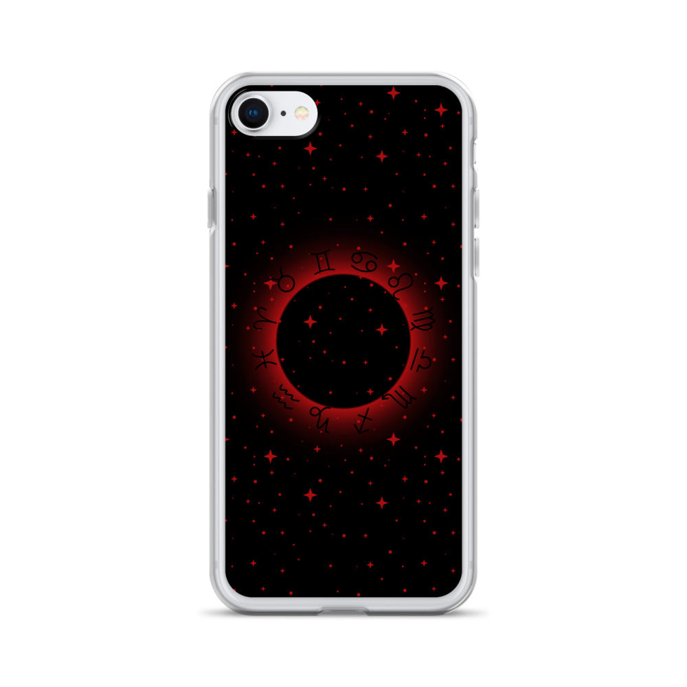 Star Zodiac Black Fire Red Clear Case for iPhone®