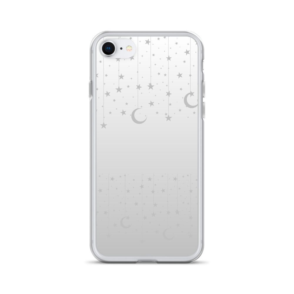 Silver Grey Moon Star Clear Case for iPhone®