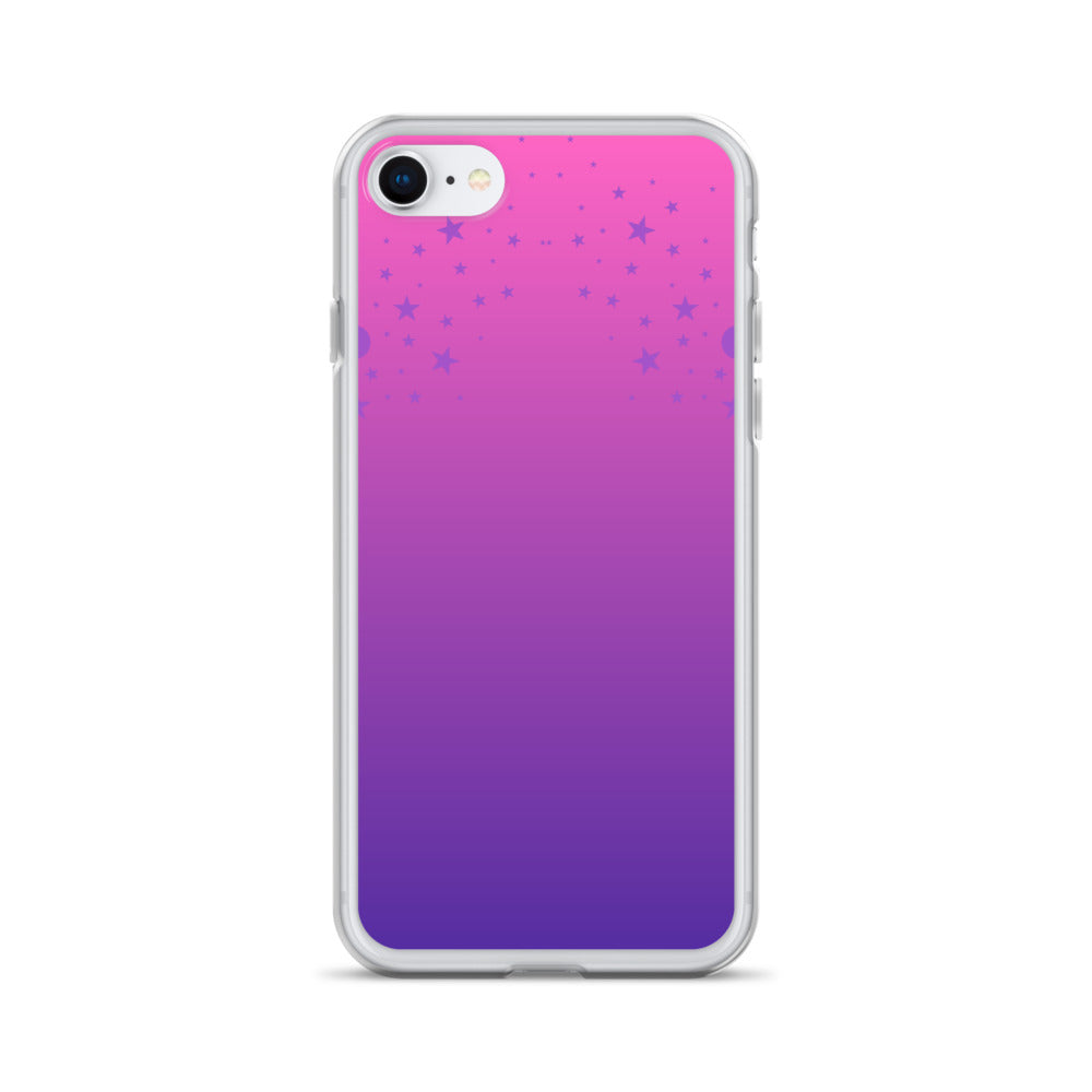 Purple Pink Gradient Star Clear Case for iPhone®